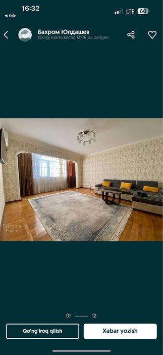 4-xonali kvartira, 100 m², Toshkent, Yunusobod tumani, ijaraga