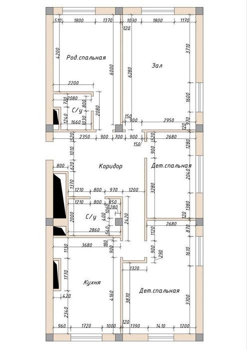 4-room apartment, 124 m²