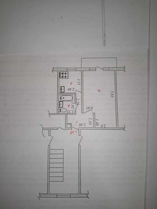 1-комнатная квартира, 29.13 м²