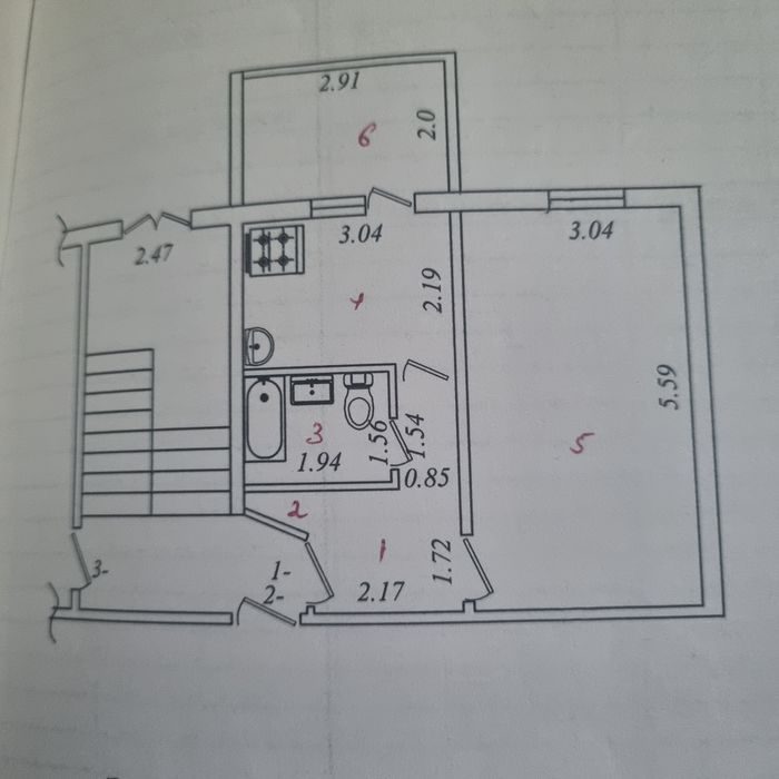 1-room apartment, 39 m², Chirchik, for sale