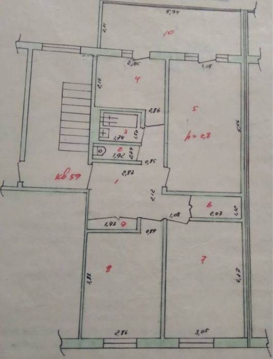 3-room apartment, 89 m², Chirchik, for sale