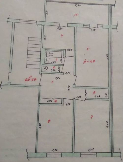 3-room apartment, 89 m²