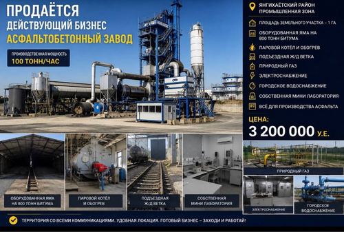 Асфальтобетонный завод (участок- 1 га)