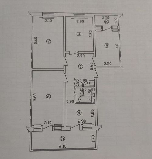 4-комнатная квартира, 92 м²