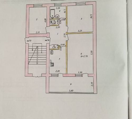 3-комнатная квартира, 72 м²