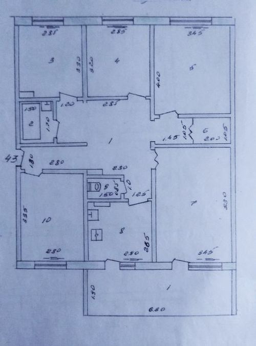 5-комнатная квартира, 102 м²