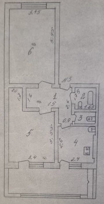 2-комнатная квартира, 49.3 м²