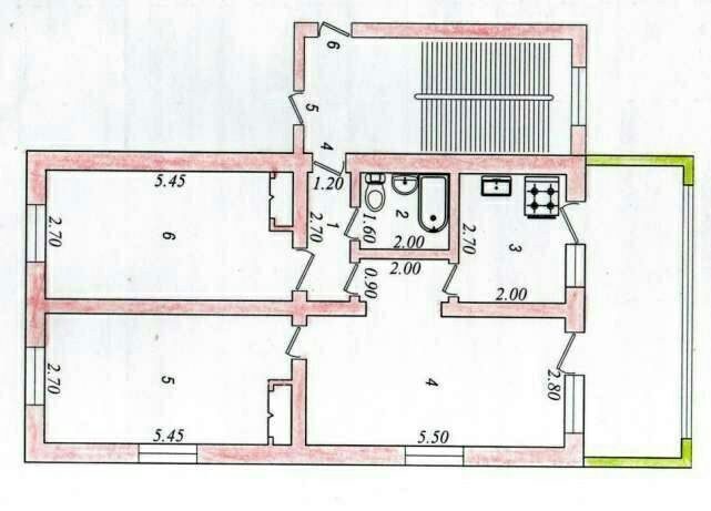 3-комнатная квартира, 59 м², Ангрен, на продажу