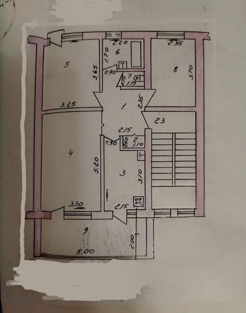 3-xonali kvartira, 68 m²