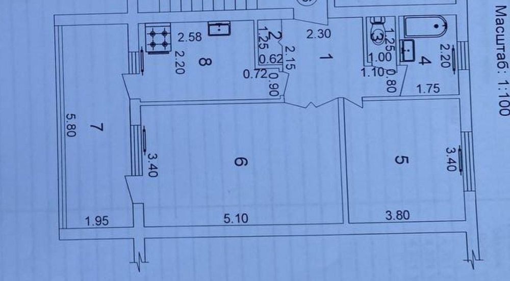 2-xonali kvartira, 60 m², Toshkent, Yunusobod tumani, sotuvga