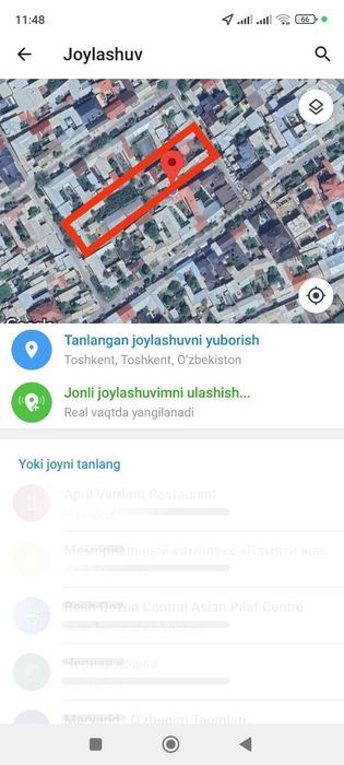 Uy joy sotiladi yer narhida 26.5 sotih srochni