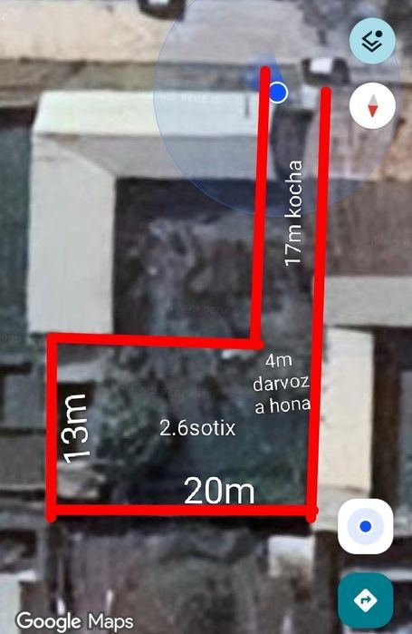 2.6 sotix yer sotiladi