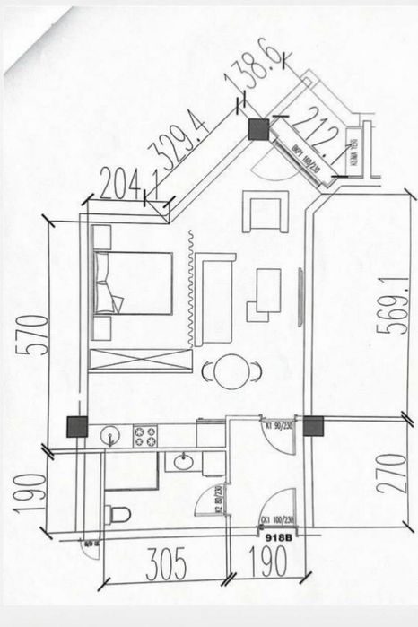 2-комнатная квартира, 50 м², Ташкент, Мирзо-Улугбекский район, на продажу