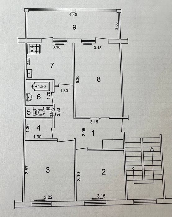 3-комнатная квартира, 78 м², Ташкент, Мирзо-Улугбекский район, на продажу