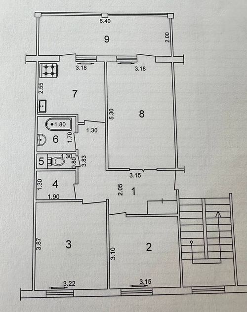 3-комнатная квартира, 78 м²
