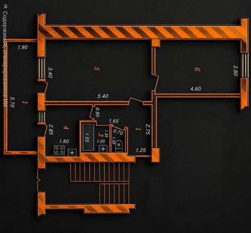 2-комнатная квартира, 55 м²
