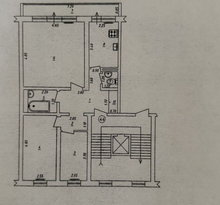3-xonali kvartira, 78 m², Toshkent, Mirzo Ulug‘bek tumani, sotuvga