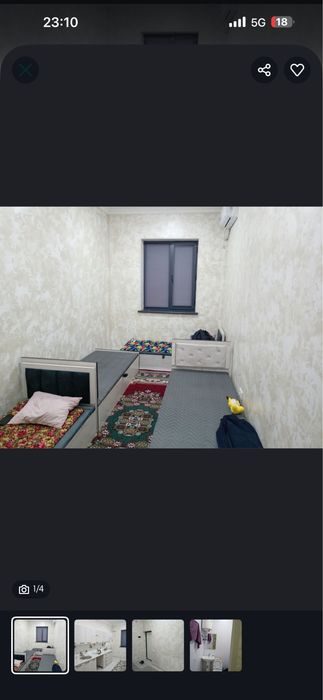1-комнатная квартира, 50 м², Ташкент, Сергелийский район, в аренду