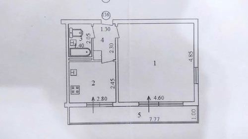 1-комнатная квартира, 42 м²
