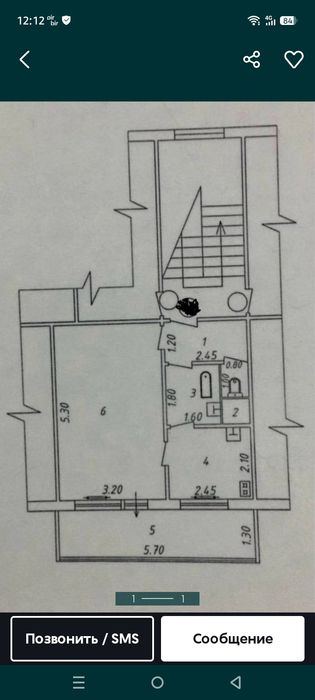1-комнатная квартира, 38 м²