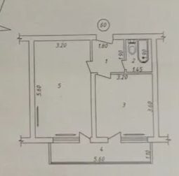 2-комнатная квартира, 42 м², Ташкент, Яшнабадский район, на продажу