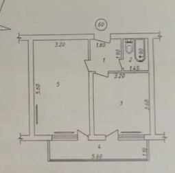2-комнатная квартира, 42 м²