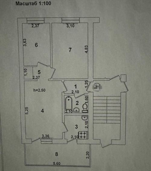 3-room apartment, 70 m²