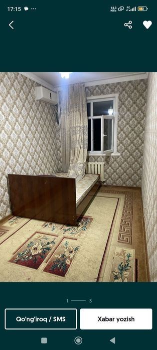3-xonali kvartira, 1 m²