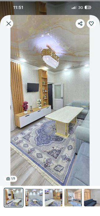 2-xonali kvartira, 58 m²