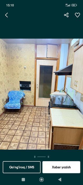 2-xonali kvartira, 56 m²