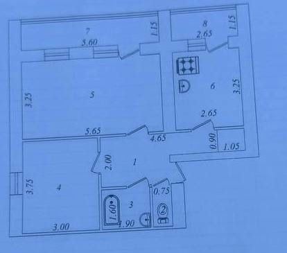 2-комнатная квартира, 58 м²