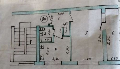 1-комнатная квартира, 42 м²