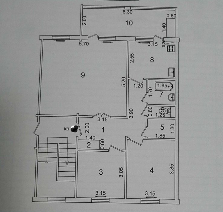 4-xonali kvartira, 91 m², Toshkent, Yunusobod tumani, sotuvga