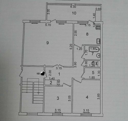 4-комнатная квартира, 91 м²