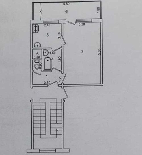 1-комнатная квартира, 38 м²