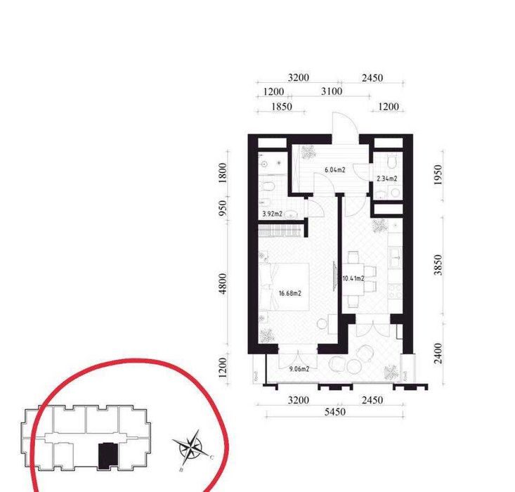 1-комнатная квартира, 51 м², Ташкент, Мирзо-Улугбекский район, на продажу