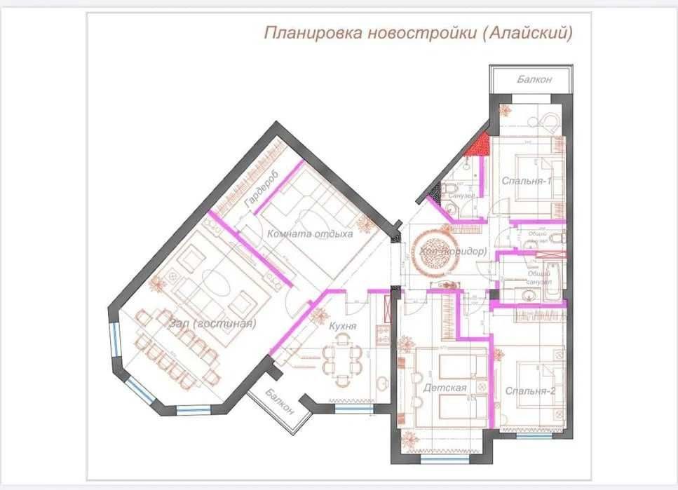 5-xonali kvartira, 170 m², Toshkent, Yunusobod tumani, sotuvga