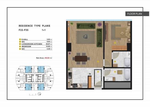 3-xonali kvartira, 63 m²