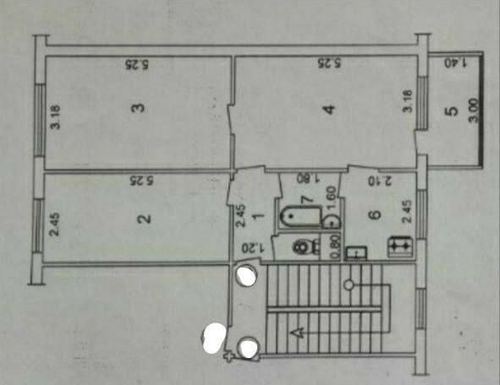 3-xonali kvartira, 64 m²