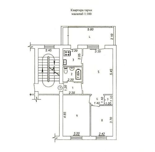 3-xonali kvartira, 70 m²