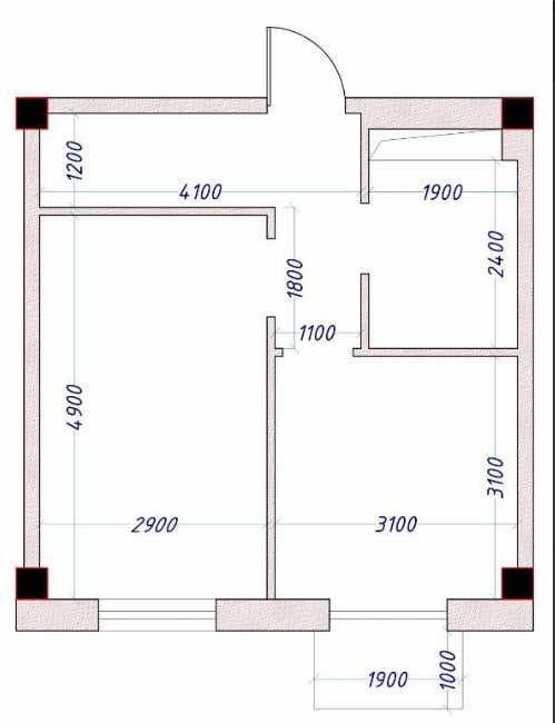 1-xonali kvartira, 37 m²