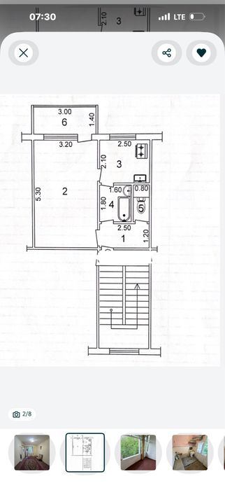 1-room apartment, 35 m²