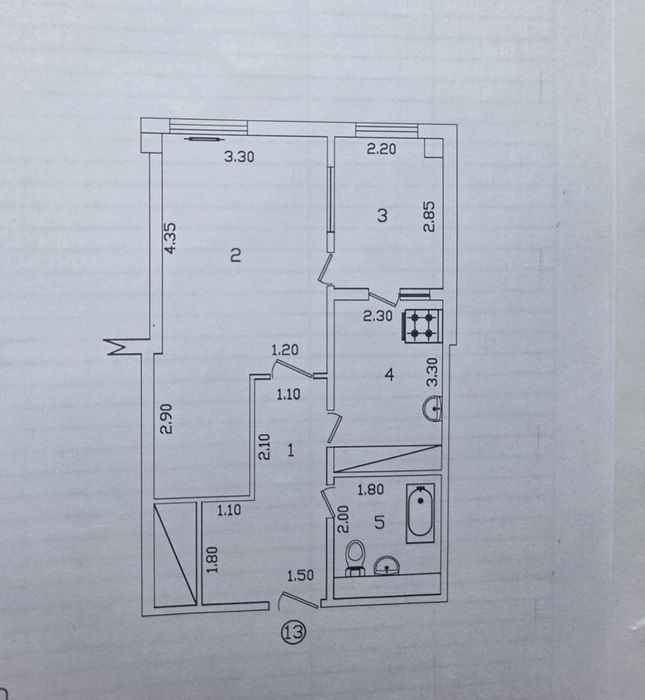 1-xonali kvartira, 48.2 m², Toshkent, Yashnobod tumani, sotuvga