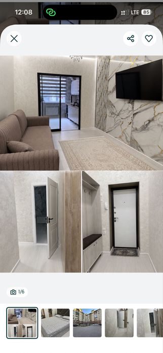 2-room apartment, 42.24 m², Tashkent, Yashnabad District, for rent