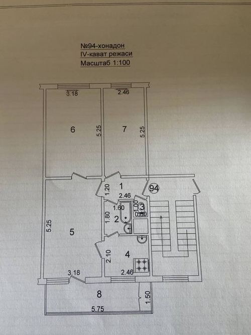 3-xonali kvartira, 66.7 m²
