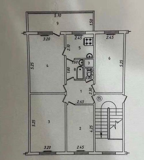 4-комнатная квартира, 80 м²
