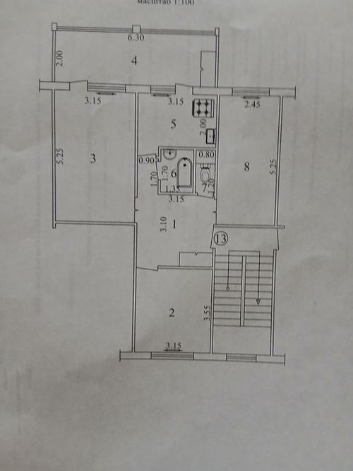 3-комнатная квартира, 78 м²