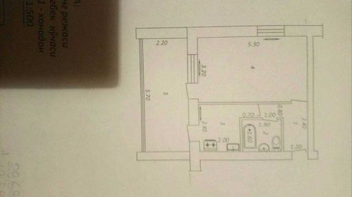 1-xonali kvartira, 42.5 m²