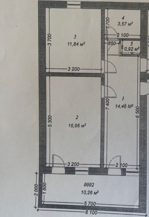 3-xonali kvartira, 66 m², Toshkent, Bektemir tumani, sotuvga