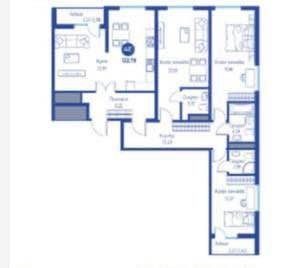 4-room apartment, 123 m², Tashkent, Mirzo Ulugbek District, for sale